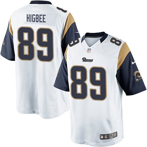 Men's Limited Tyler Higbee Nike Jersey White Road - #89 NFL Los Angeles Rams